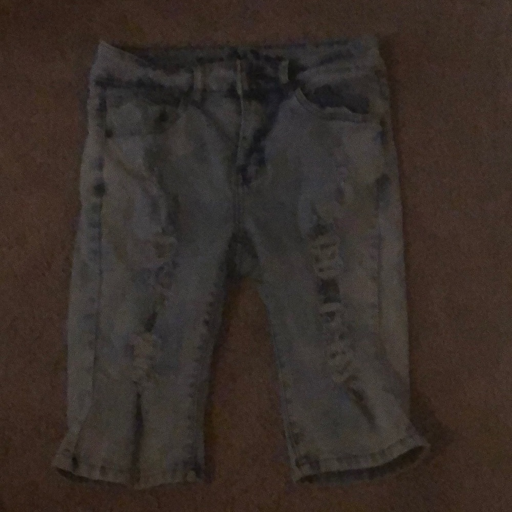 Ripped Jean Short Pants